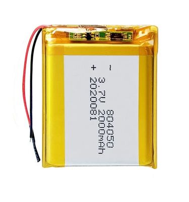 3.7v KC επαναφορτιζόμενη μπαταρία πολυμερούς λιθίου Li Ion Lipo 2000mah 804050