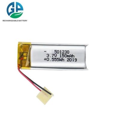 Εγκρίθηκε από την KC 150mAh 501230 μπαταρία πολυμερούς λιθίου επαναφορτιζόμενη μπαταρία LiPo με καλώδια PCB