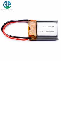 Λιθιομεταλλική πολυμερή μπαταρία 3.7v 110mah KC Υψηλής ποιότητας καυτή πώληση χαμηλή τιμή επαναφορτιζόμενη 551522 3.7V 110mah