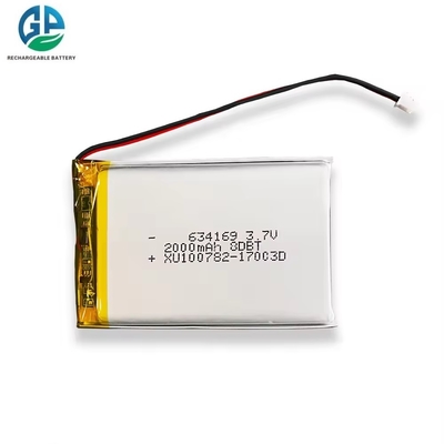 Η μπαταρία υψηλής ταχύτητας εκφόρτισης 30C Max60C επαναφορτιζόμενη 634169 2000mAh 3.7V μπαταρία Li-πολυμερή για ηλεκτρικά ανελκυστήρες