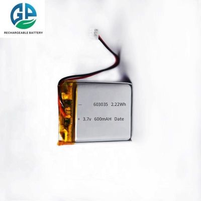 Μπαταρία λιθίου πολυμερούς Lipo 3.7V 600mAh υψηλής ταχύτητας εκφόρτισης, επαναφορτιζόμενη για έξυπνα ρολόγια