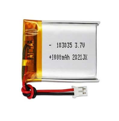 Πιστοποιημένο από την KC CE 3.7V 1000mAh Lithium Polymer Battery Pack με 500 φορές διάρκεια κύκλου επαναφορτιζόμενης μπαταρίας Lipo