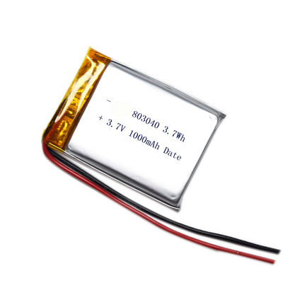 803040 3.7V 1000mAh Λιθιοπολυμερές Λιποαναφορτιζόμενη μπαταρία για ηχείο Bluetooth