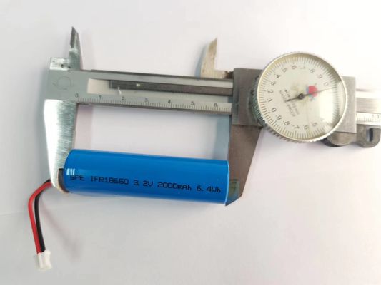 φωσφορικό άλας σιδήρου λίθιου μπαταριών 3.2V 2000mAh LFP 18650 για το φως των οδηγήσεων
