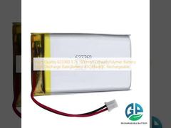 Υψηλής ποιότητας 623360 3.7v 1500mah μπαταρία πολυμερούς λιθίου υψηλής ταχύτητας εκφόρτισης μπαταρία 30C Max60C επαναφορτιζόμενη