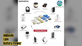 600mAh 3,7V Lipo Battery KC IEC62133 Certified